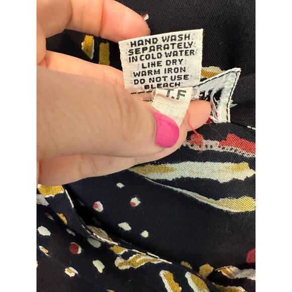 Cotton Zone black tribal print sleeveless mini dress size 20 - XL - Picture 4 of 10